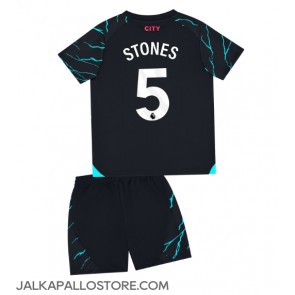 Manchester City John Stones #5 Kolmaspaita Lapsille 2023-24 Lyhythihainen (+ shortsit)